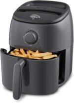 DASH Tasti-Crisp™ Electric Air Fryer Oven, 2.6 Qt., Grey – Compact Air Fryer for Healthier Food in Minutes, Ideal for Small Spaces - Auto Shut Off, Analog, 1000-Watt - Image 2