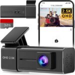 Dash Cam, 2.5K WiFi Dash Camera for Cars, E-YEEGER Mini Dashcam with App, Front Car Camera, G-Sensor, Loop Recording, Night Vision, 24H Parking Mode, 32G SD Card Included, Support 256GB Max - Image 2