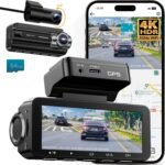 Dash Cam Front Rear 4K Built-in 5G WiFi GPS, Voice Control, 3.39 inch IPS Screen, Dual Dash Camera for Car Includes 64GB SD Card, Super Night Vision, 24H Parking Monitor, Supercapacitor, Type C, WDR - Image 2