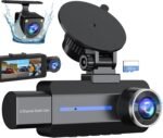 Dash Cam Front and Rear, 2.5K+1440P Triple Car Camera with 32GB Card, 3 Channel Dash Camera for Cars, G-Sensor, 3.16” IPS Screen, 24Hr Parking, 170°Wide Angle, Loop Recording, IR Night Vision, Blue - Image 2