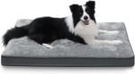 Dog Crate Bed Waterproof Deluxe Plush Dog Beds with Removable Washable Cover Anti-Slip Bottom Pet Sleeping Mattress for Large, Medium, Jumbo, Small Dogs, 35 x 22 inch, Gray - Image 2