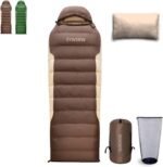 Down Sleeping Bag with Pillow, Ultralight Rectangular Sleeping Bag for Adults, Youth Backpacking,Hiking and Camping Outdoor with YKK Two-Way Zipper 680 FP Down - Image 2