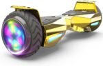 Electric Hoverboard for Kids with Flashing Wheels, Dual 200W Motors Hover Board with 6.5" All Terrain Tire, 6 Miles Max Range, Self Balancing Scooter Supports Up to 165 lbs (Gold) - Image 2