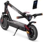 Electric Scooter, Up to 32 Miles Range & 25 MPH, 4 High-Performance Shock Absorbers, 500W Motor & 10" Solid Tires, Foldable Commuter Electric Scooter for Adults with Turn Signals, APP Lock - Image 2