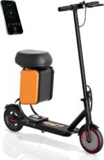 Electric Scooter for Adults - 19MPH & 15/21-Mile Range, 350W Motor, 8.5" Solid Tires with App Control & Dual Brake System - UL2272 Certified Folding Commuter E-Scooter for Adults (Optional Seat) - Image 2
