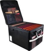 Fireproof Document File Organizer Box, Fireproof Safe Box with Lock, Portable Office Storage Cabinet for Hanging Letter/Legal Folder 16.1 x 12.9 x 11in - Image 2
