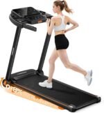 Folding Treadmills for Home with Incline, 3.0HP Quiet Brushless Portable Fitness Running Walking Exercise Treadmill with LED Display, 265lbs Weight Capacity - Image 2