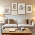 Framed Matisse Abstract Neutral Wall Art, 5 Piece Large Beige Canvas Prints Set, Modern Minimalist Geometric Botanical Paintings for Living Room, Bedroom, Hallway, Home Office, Guest Room - Image 2