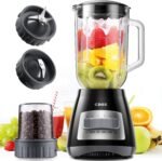 GDOR Blender, 52 Oz Glass Jar, Multi-Function Kitchen Blender & Grinder Combo, 9 Functions for Shakes, Puree, Crush Ice, and Chop, Max 700W, Self Cleaning - Image 2
