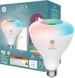 GE LED+ Color Changing Speaker LED Light Bulb, BR30 Indoor Floodlight Bulb, Soft White and Multicolor (1 Pack) - Image 2