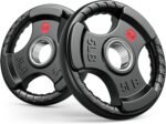 GIKPAL 2-inch Rubber Olympic Grip Weight Plates for Strength Training, Weightlifting in Home & Gym, Barbell Weights Plates Set (2.5/5/10/25/35/45 LB) - Image 2
