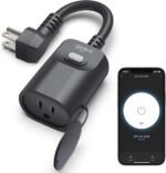 Geeni Indoor/Outdoor Smart Plug Weatherproof, 1 Socket Wireless Remote Control and Timer –Works with Alexa, Google Assistant, Requires 2.4 GHz WiFi, Black - Image 2