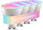 Govee GU10 Smart Bulb, Matter RGBWW Light Bulb Work with Alexa, Google Assistant, WiFi & Bluetooth Color Changing MR16 LED Bulbs, 64 Dynamic Scenes, Syncs with Music, 4 Pack, 400LM, GU10 Base - Image 2