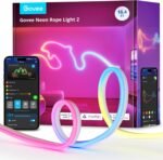 Govee RGBIC Neon Lights, LED Smart Neon Rope Light 2 Works with Matter, Alexa, Google Assistant, Custom DIY Neon Strip Lights for Bedroom and Wall Decor, Softer Material, 16.4ft, White - Image 2