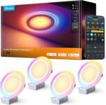 Govee Smart Recessed Lighting 6 Inch, Matter RGBIC LED Recessed Light Work with Alexa, Google Assistant, Dimmable 1100LM Canless Downlight with Junction Box for Living Room, Bedroom, Kitchen 4 Pack - Image 2