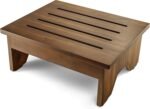 HOLANA 6.5" Wooden Step Stool for Adults (No Assemble Required) - 500 Lbs One Step Stools for High Bed Riser - Small Stepping Stool for Elderly, Seniors, Kid/Bathroom, Bed, Kitchen (Acacia Wood) - Image 2