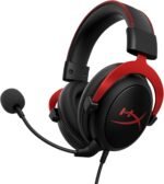 HyperX Cloud II - Gaming Headset, 7.1 Surround Sound, Memory Foam Ear Pads, Durable Aluminum Frame, Detachable Microphone, Works with PC, PS5, PS4, Xbox Series X|S, Xbox One – Red - Image 2