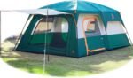 KTT Extra Large Tent 6-10-12-14 Person(Style-B),Family Cabin Tents,2 Rooms,3 Doors and 3 Windows with Mesh,Straight Wall,Waterproof,Double Layer,Big Tent for Outdoor,Picnic,Camping,Family Gathering - Image 2