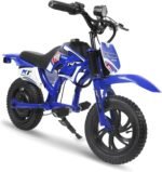 Kids Electric Motorcycle, 25.2V 300W Brushless Motor & Controller, 3 Speeds (10MPH, 8 Miles), LCD, LED, Moto Sound, Twist Grip, Dual Suspension & Brakes, for 3-8 yrs, 110 LB (Blue) - Image 2