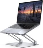 Lamicall Adjustable Laptop Stand, Portable Laptop Riser, Aluminum Laptop Stand for Desk Foldable, Ergonomic Computer Notebook Stand Holder for MacBook Air Pro, Dell XPS, HP (10-17.3'') - Silver - Image 2