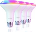 Linkind BR30 Smart Light Bulbs, WiFi Flood Light Bulbs Compatible with Alexa & Google Home, RGBTW Color Changing Light Bulb, 1800K-6500K Tunable White, E26 8W Equivalent 60W, 2.4Ghz WiFi only, 4 Pack - Image 2