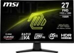 MSI MAG 274CXF 27-inch 1920 x 1080 (FHD) Curved Monitor, 280Hz, HDMI, DisplayPort, VGA Port, VESA Mountable, Tilt, Speaker, Slim Bezel, 0.5ms, Black - Image 2
