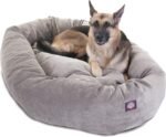 Majestic Pet 52 Inch Micro Velvet Calming Dog Bed Washable 52x35x11 (inch) – Cozy Soft Round Donut Dog Bed with Spine for Head Support -Pet Bed X- Large - Vintage (2025) - Image 2