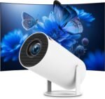 Mini Portable Projector 4K WiFi 6 BT 5.2 Upgraded Portable Projector Full HD Supported for Phone /PC /TV /HDMI /PS5 /Laptop Auto Keystone Home Theater 180° Rotation [Built-in App] White - Image 2