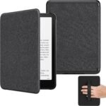 MoKo Case for All-New 7" Kindle Paperwhite(12th Gen 2024) and Kindle Colorsoft Signature Edition 2024, Lightweight Shell Cover with Hand Strap Auto Wake/Sleep for Kindle Paperwhite 2024, Denim Black - Image 2