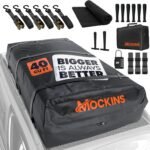 Mockins 72"x48"x20" XXL Roof Cargo Bag for Top of Car, Truck, & SUV | 40 CuFt Weatherproof Car Topper Luggage Carrier Waterproof Bag | Soft-Shell Vinyl Car Rooftop Cargo Carrier Bag w/Accessories - Image 2