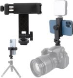 Multifunctional Universal Cell Phone Tripod Mount Adapter 360 Rotation Camera Hot Shoe Phone Holder Compatible with Canon Nikon Sony DSLR - Image 2