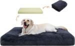 Orthopedic Dog Beds Medium/Large Sized Washable Removable Cover, Plush Dog Bed Waterproof Lining NonSkid Bottom, Crate Foam Pillow Mattress Fluffy Anti Anxiety Pet Pad 35x23 Inch, Dark Grey - Image 2