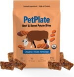 PetPlate Beef and Sweet Potato Bites, Human Grade Dog Treats, All Life Stages, Grain-Free, Organic and Real Ingredients, High Protein, Healthy Snacks (Pack of 1, 4.5 Ounce) - Image 2