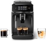 Philips 2200 Series Fully Automatic Espresso Machine, Classic Milk Frother, 2 Coffee Varieties, Intuitive Touch Display, 100% Ceramic Grinder, AquaClean Filter, Aroma Seal, Black (EP2220/14) - Image 2