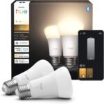 Philips Hue Smart LED A19 Bulb, Warm White Light 2700K, E26 Base, 10.5W, 1100 Lumens, Dimmable, Works with Alexa, Google Assistant, and Apple Home, 2 Pack - Image 2