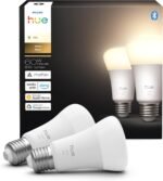 Philips Hue Smart LED A19 Bulb, Warm White Light 2700K, E26 Base, 9W, 810 Lumens, Dimmable, Works with Alexa, Google Assistant, and Apple Home, 2pk - Image 2