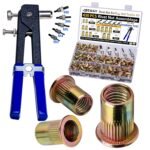 Pressure Rivet Nut Tool Kit, 430Pcs Metric Rivet Nut Combination (M8/M6/M5/M4/M3), Suitable for Furniture, Decoration, Automotive, Marine and Industrial Applications (CarbonSteelRivetNutTool) - Image 2