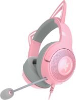 Razer Kraken Kitty V2 USB Wired Headset: Chroma RGB Kitty Ears - Stream Reactive Lighting - HyperClear Cardioid Mic - 40 mm Drivers - 7.1 Surround Sound - Comfortable Ear Cushions - Quartz Pink - Image 2