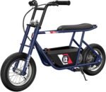 Razor Rambler 12 Electric Retro Mini Bike Ride for Teens Ages 13+, 170 lb Max Weight, Dark Blue – 250W Motor, Up to 14 Mph, 40-Min Run Time, Twist-Grip Throttle, Spoked Wheels w/ 12” Pneumatic Tires - Image 2