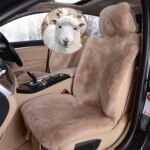 Real Genuine Sheepskin Seat Covers for Cars SUV Trucks Van RV Front Seats Sheepskin Car Seat Covers Sheepskin Automotive Seat Covers Fuzzy Fleece Fur Car Seat Covers Universal (1 Piece) - Image 2