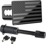 SINGARO Tow Hitch Cover, Heavy American Flag Metal Trailer Hitch Cover for 2 Inch Receivers, Ideal for Truck Accessories with 5/8-Inch Pin Diameter Trailer Hitch Lock - Image 2