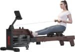 SNODE Rowing Machine for Home Use, Sturdy Rower Machine with 350lb Weight Capacity, LCD Monitor, Ergonomic Seat, Dual Rail - Image 2