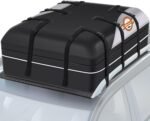 Sailnovo Rooftop Cargo Carrier - 21 Cubic PVC Waterproof Roof Rack Cargo Carrier for Top of Vehicle with/Without Rack, Soft-Shell Car Top Carrier Includes Anti-Slip Mat, Luggage Lock, 6 Door Hooks - Image 2