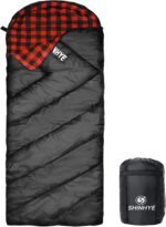 ShinHye 0 Degree Sleeping Bag for Adults - Cotton Flannel 4 Season Cold Weather Winter, XXL Big and Tall Camping Sleeping Bag with Compression Sack - Image 2