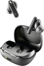 Skullcandy Smokin’ Buds Wireless Earbuds, Bluetooth Headphones, Noise Isolating Fit, Up to 20 Hours Battery, IPX4 Sweat and Water Resistant, Microphone for iPhone Android - True Black - Image 2