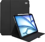Speck New iPad Air 13 Case (2024) - Fits iPad Pro 12.9 Case (2022/2021, 6th/5th Gen) with Pencil Holder, Drop & Camera Protection, Slim Multi Range Stand, Balance Folio - Black/Black/White - Image 2