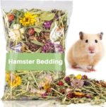 Sukh 150G Hamster Bedding - Flowers & Herbs Odor Control Dwarf Gerbil Robo Katy Habitat Decor Hamster Forage Gerbils Mice Lemmings Degus or Other Small-Sized Pets - Image 2