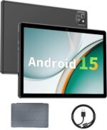 Tablet 10 inch Android 15 Tablets, 3GB RAM 64GB ROM 1TB Expand, Quad-Core Processor, 1280x800 LCD Touch Screen, WiFi 5, Dual Camera, BT5.0, 6000mAh Battery (Black) - Image 2