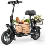 URBANMAX Electric Scooter with Seat, 550W Motor, 18.6MPH Top Speed, 20 Miles Range, Adults Electric Scooter with Large Storage Basket for Pets Dogs and Items，C1S-V1 - Image 2