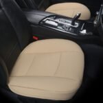 Ultra-Luxury PU Leather Car Seat Protection Cover Car Seat Cover for Most Four-Door Sedan&SUV,Single Seat Cover Without Backrest 1PCS (W 20.8× D 21× T 0.2inch) (3D-Beige) - Image 2